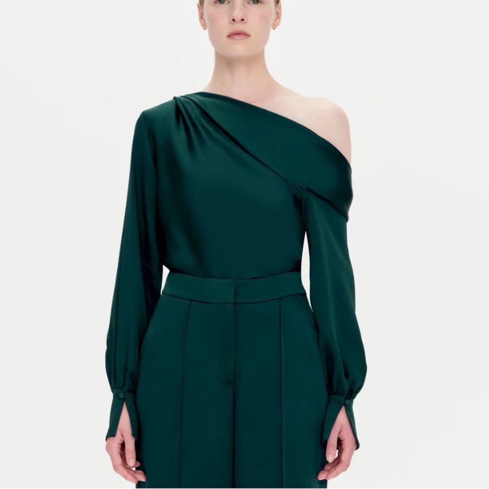 SIMKHAI ALICE TOP IN EMERALD GREEN SIZE SMALL